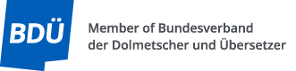 Mitglied im BDÜ - Bundesverband der Dolmetscher und Übersetzer e.V.